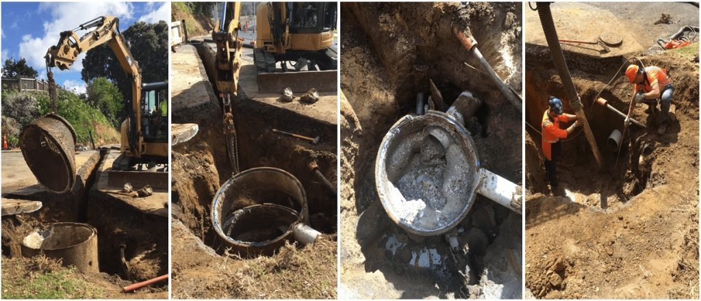 Failing Wastewater Concrete Manhole Replacement - Marine Parade